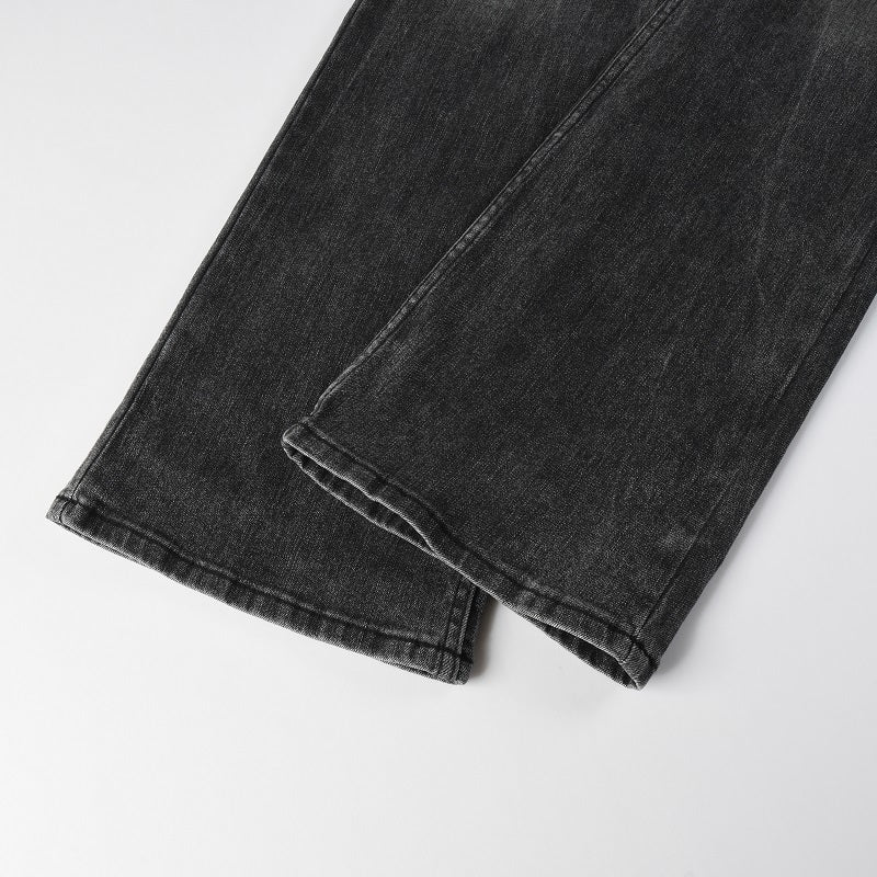 Ripped Dark Flare Denim