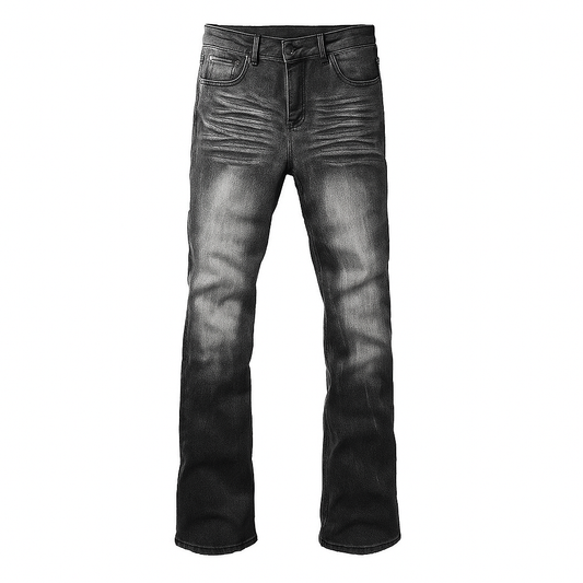 Ripped Dark Flare Denim