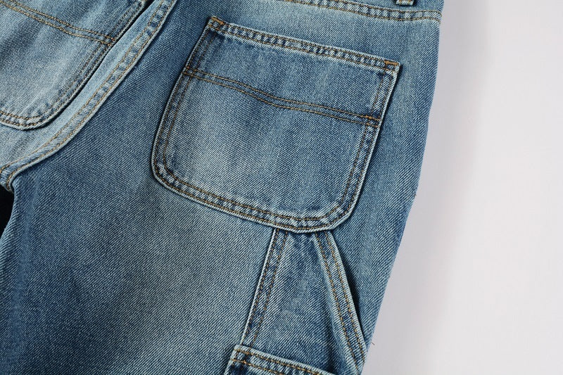 Contrast Patch Flared Jeans