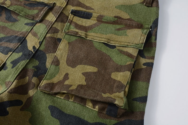 Flared Military Cargo Jeans